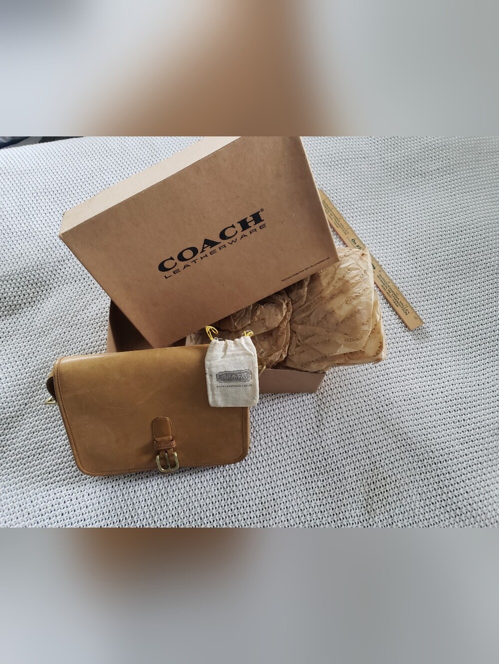 Vintage Coach Saddle Bag Vintage Box, Paper, Pouch